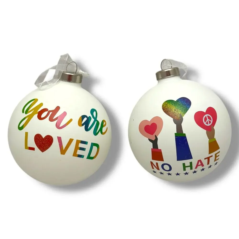 Isaac Mizrahi New York No Hate You Are Loved Ornament Set